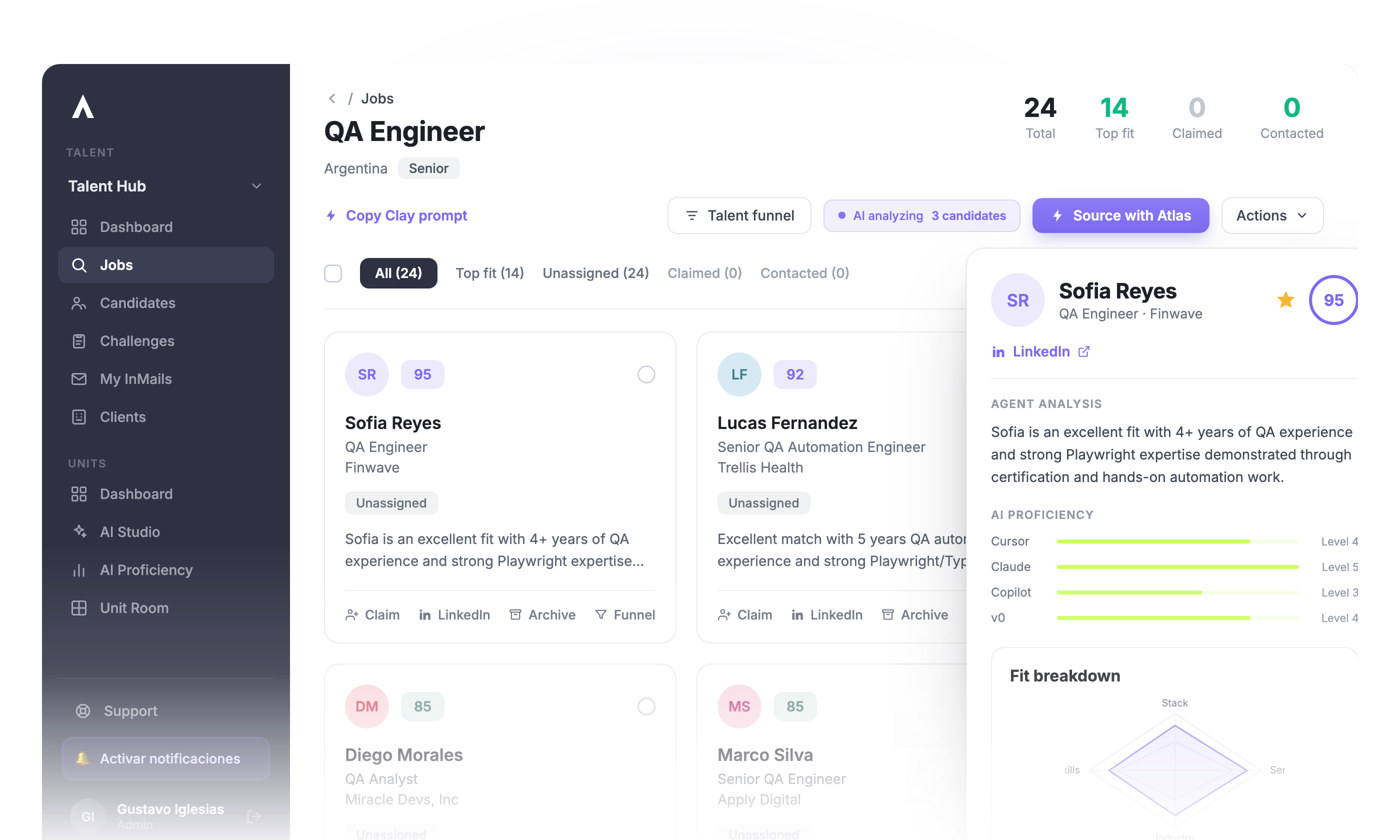 Atlas — Bowery's AI-native talent operations platform, scoring and matching engineers.